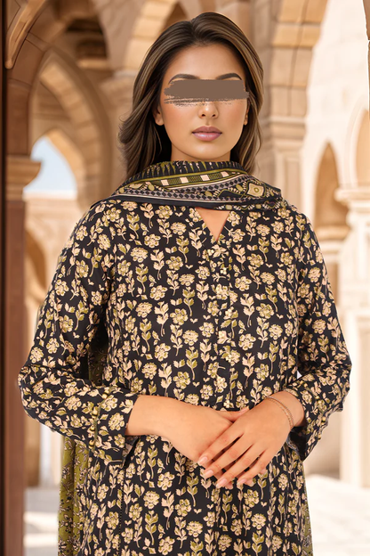 SAYA Lawn 3-Piece Unstitched Printed & Embroirdered Collection SKU:58689