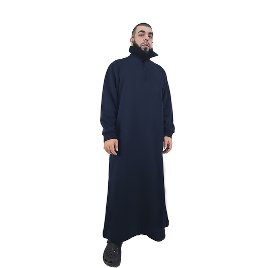 Donchie Men's Navy Fleece Thobe Jubbah