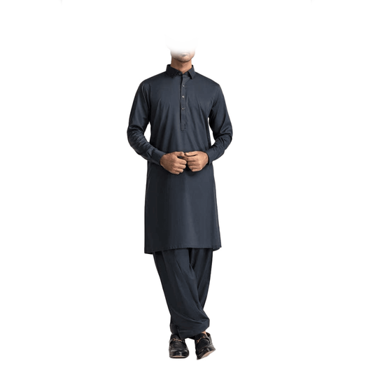 Lamsa Black Collar Shalwar Kameez Pajama Kurta