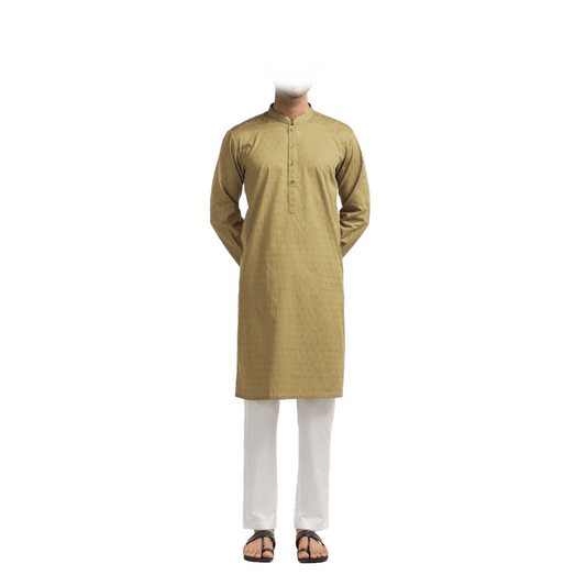 Lamsa Men's Gold Kurta Kameez