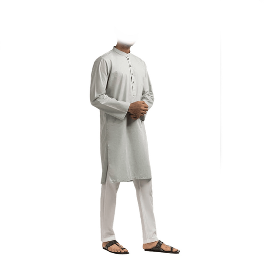 Lamsa Men's Light Green Kurta Kameez