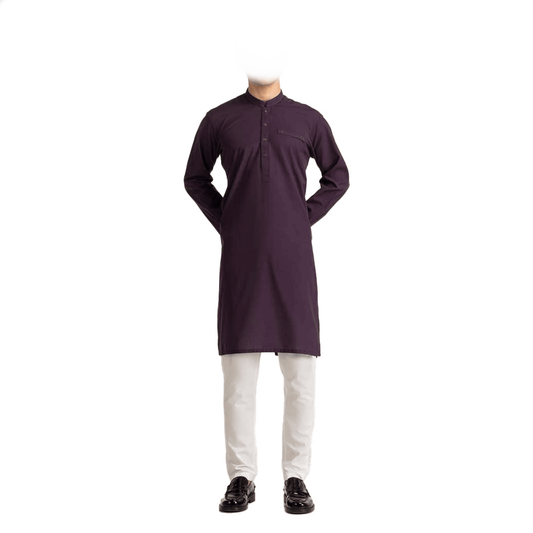 Lamsa Men's Maroon Kurta Kameez